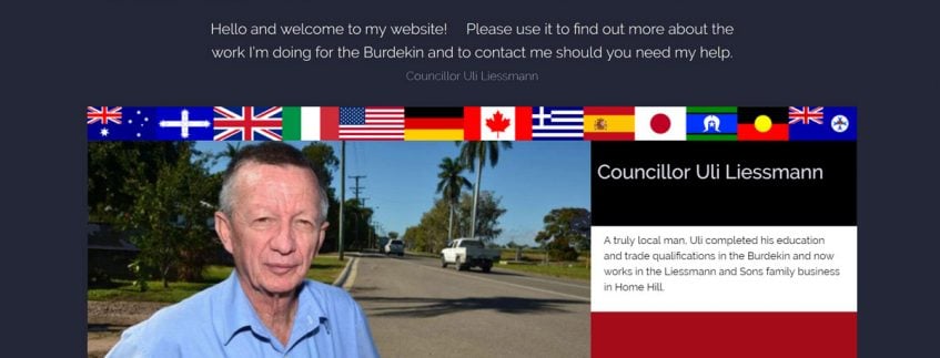 Councillor Uli Liessmann's website designed by Abbeywebs